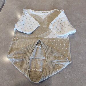 THE BADIAN Women's 100% Cotton Open Weave Bateau Neckline Short Sleeves Knit Top